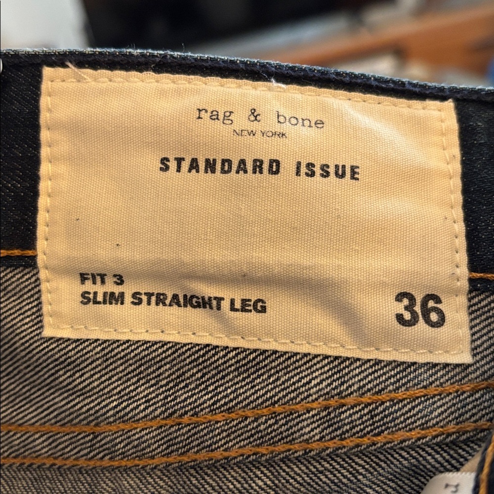 Rag & Bone Slim Straight Leg Fit 3 RAW - Picture 7 of 14